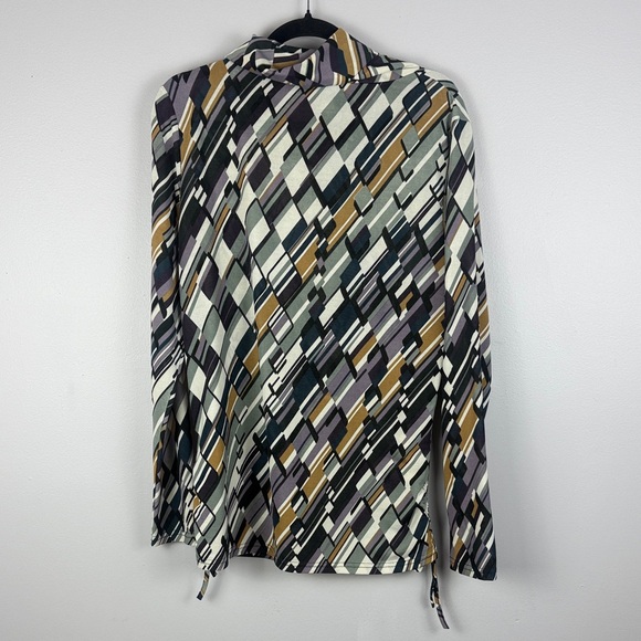 Glam & Fame Multicoloured Geometric Print Abstract Design Long Sleeve XL Top - Picture 11 of 11